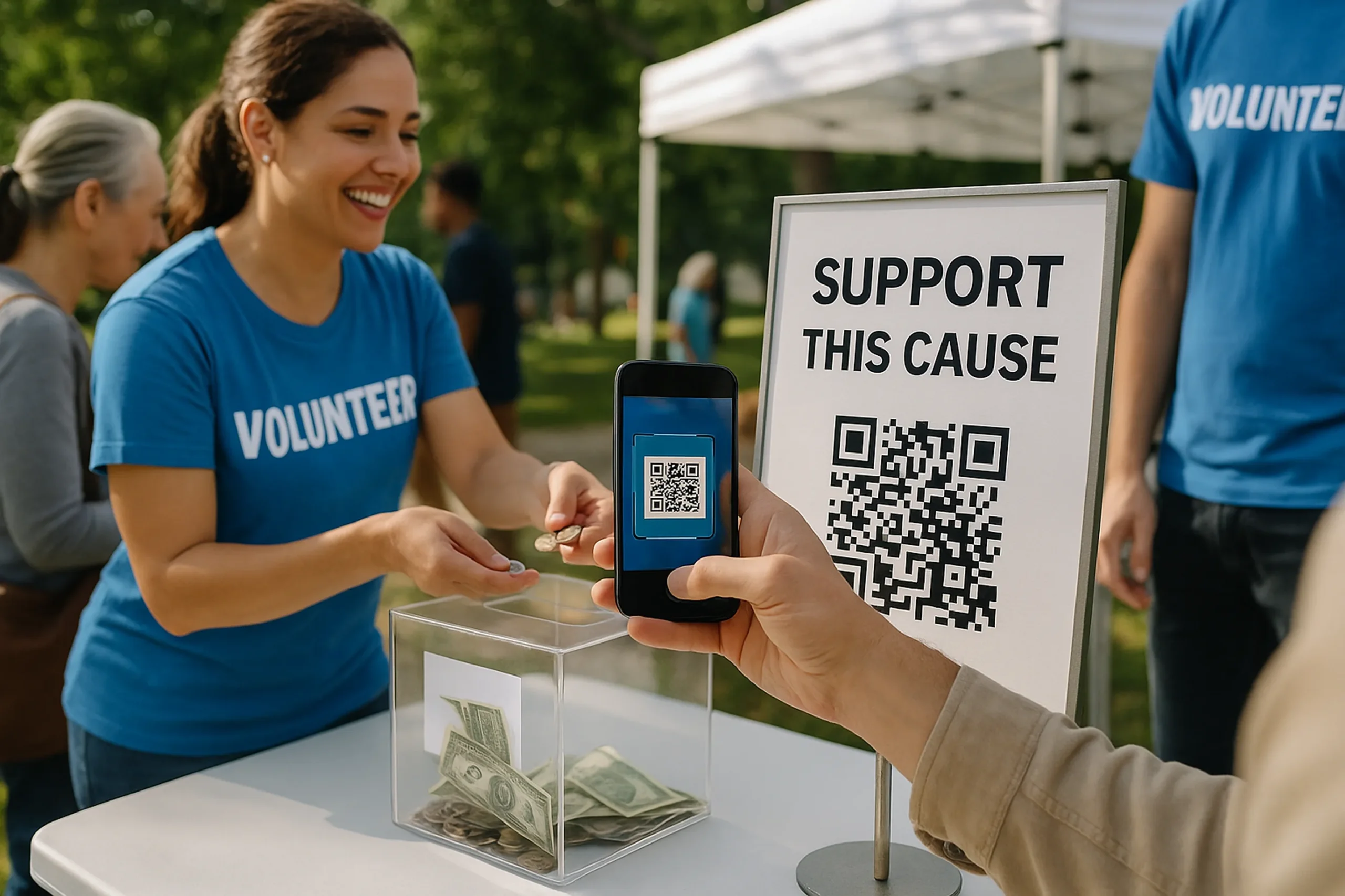 Donation QR Code for Charity Boxes