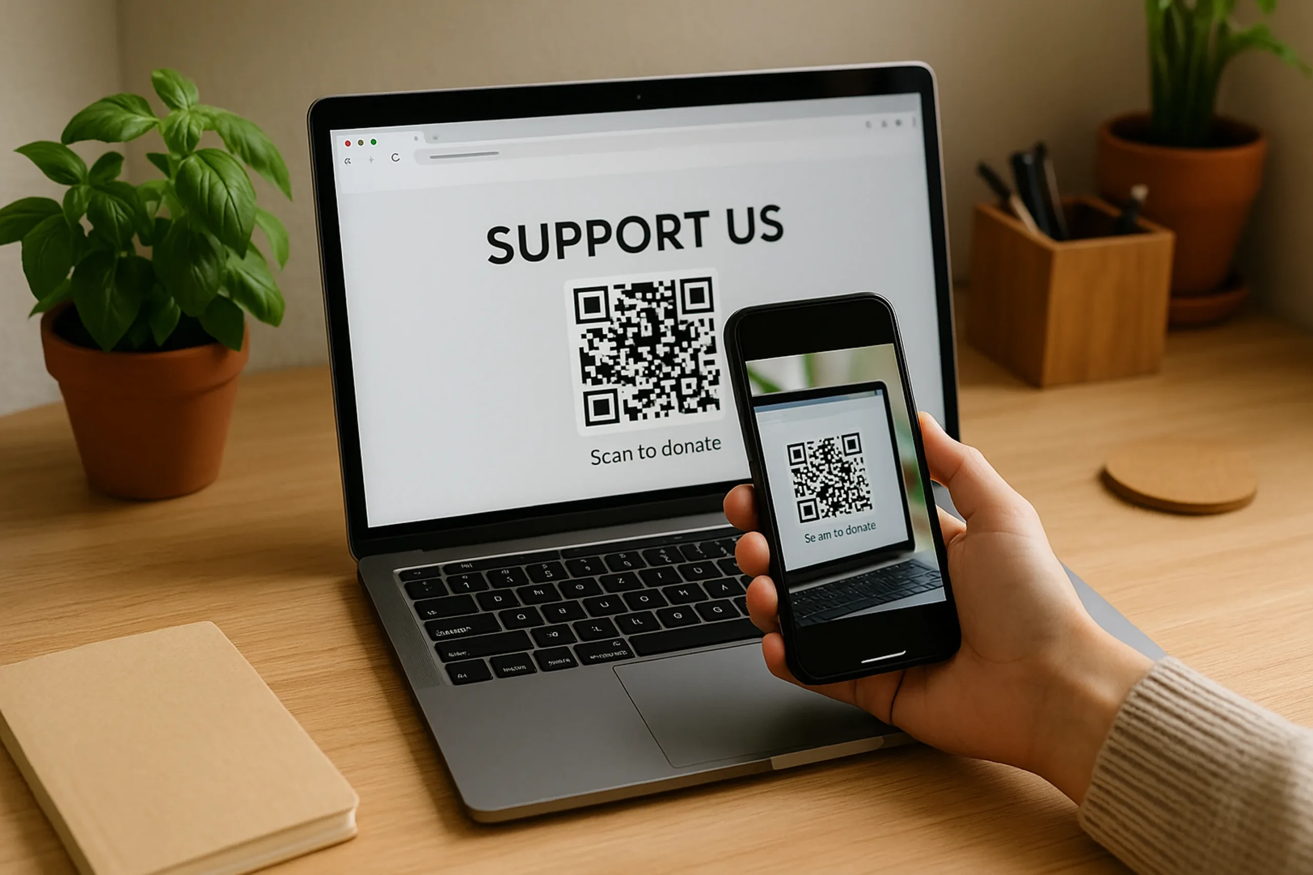 Donation QR Code on Website