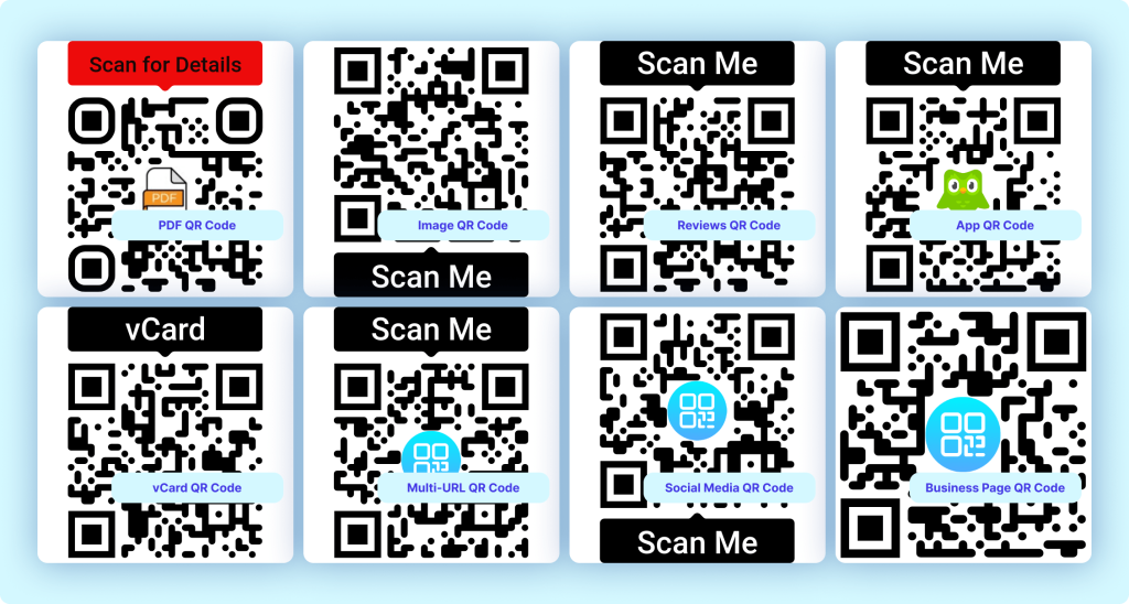 Dynamic QR code examples