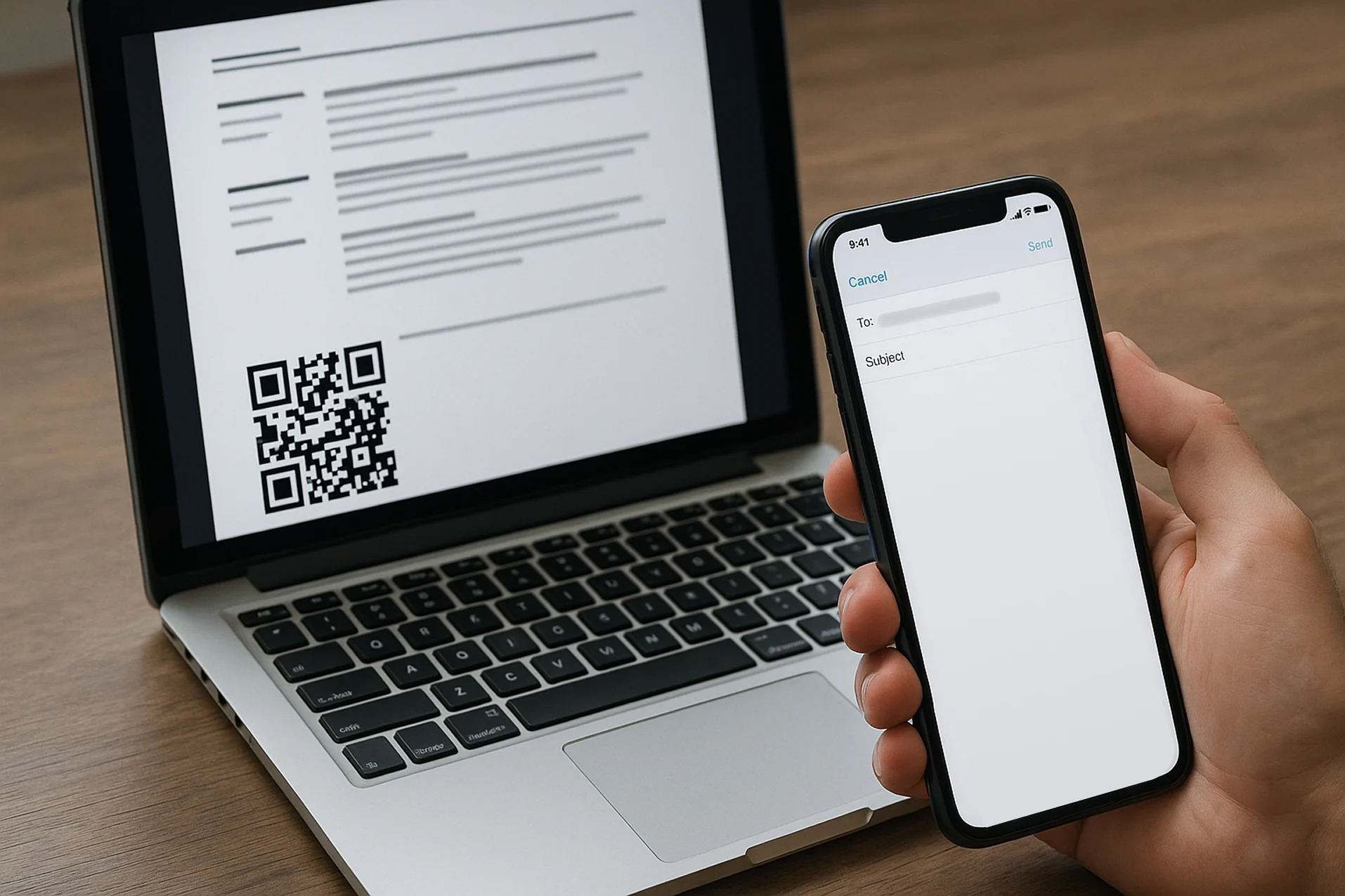 Email QR Code on Website