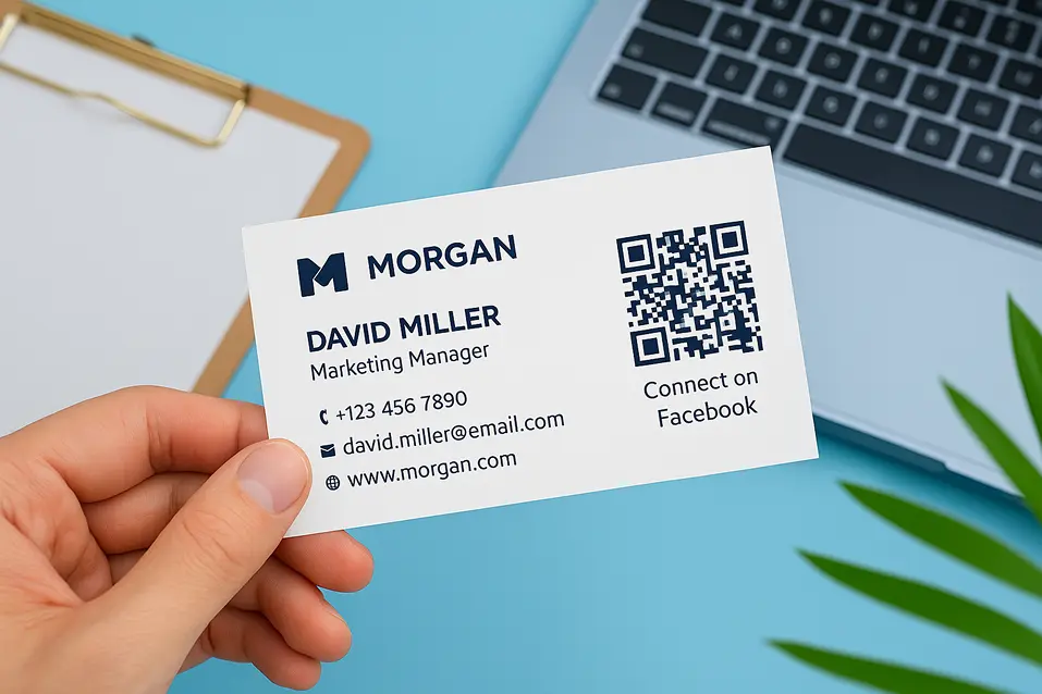 FB QR code on business cards