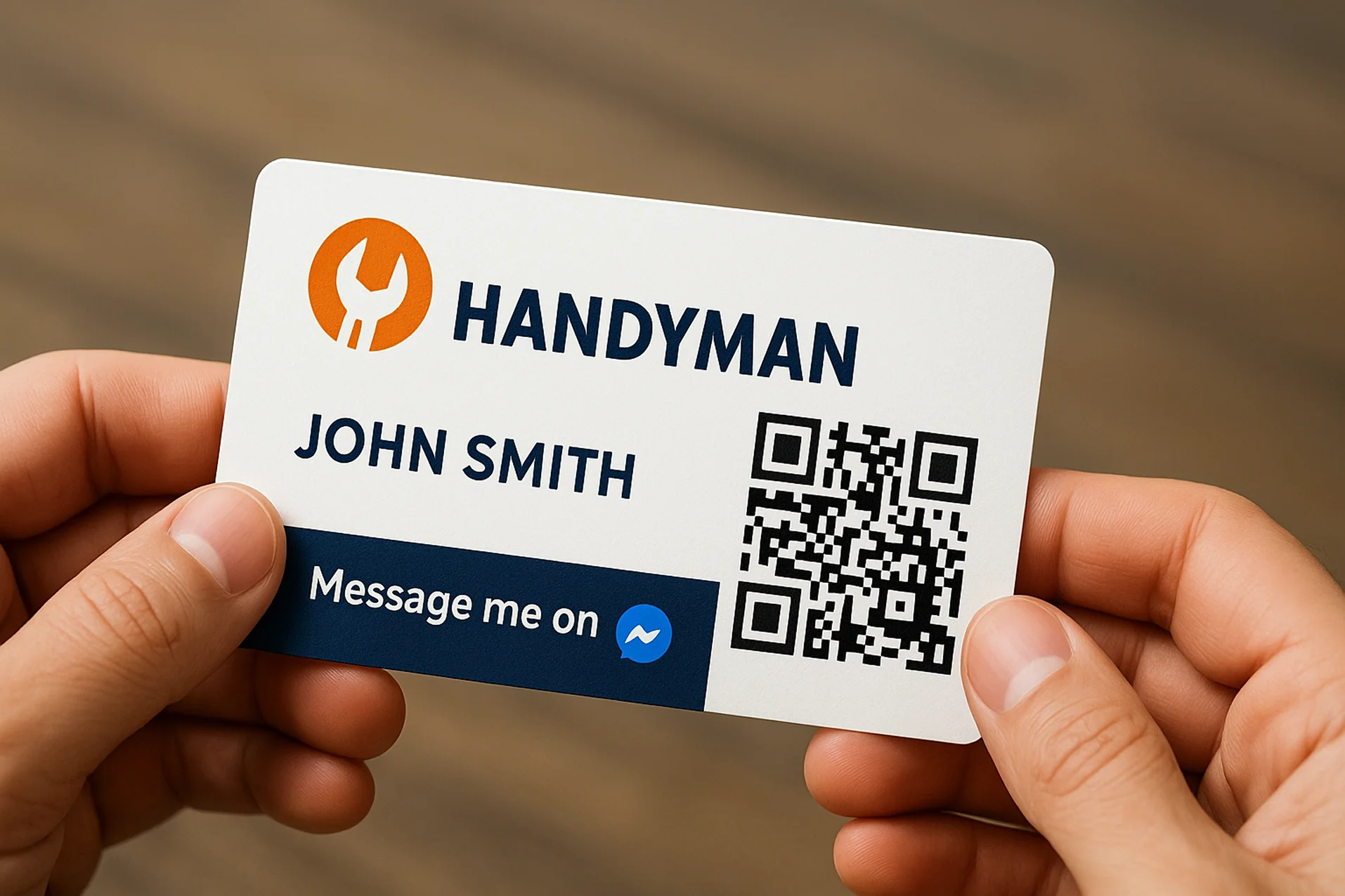 Facebook Messenger QR Code on Business Cards