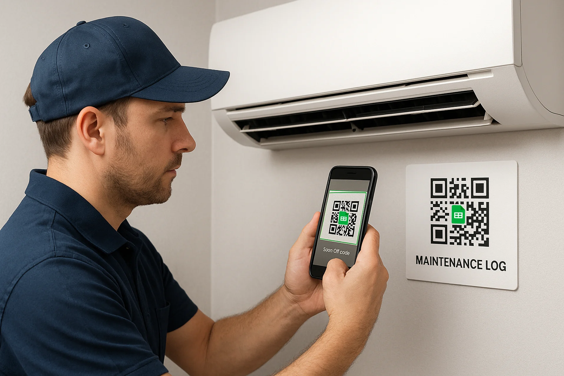 Google Sheets QR Code for Accessing Maintenance Logs