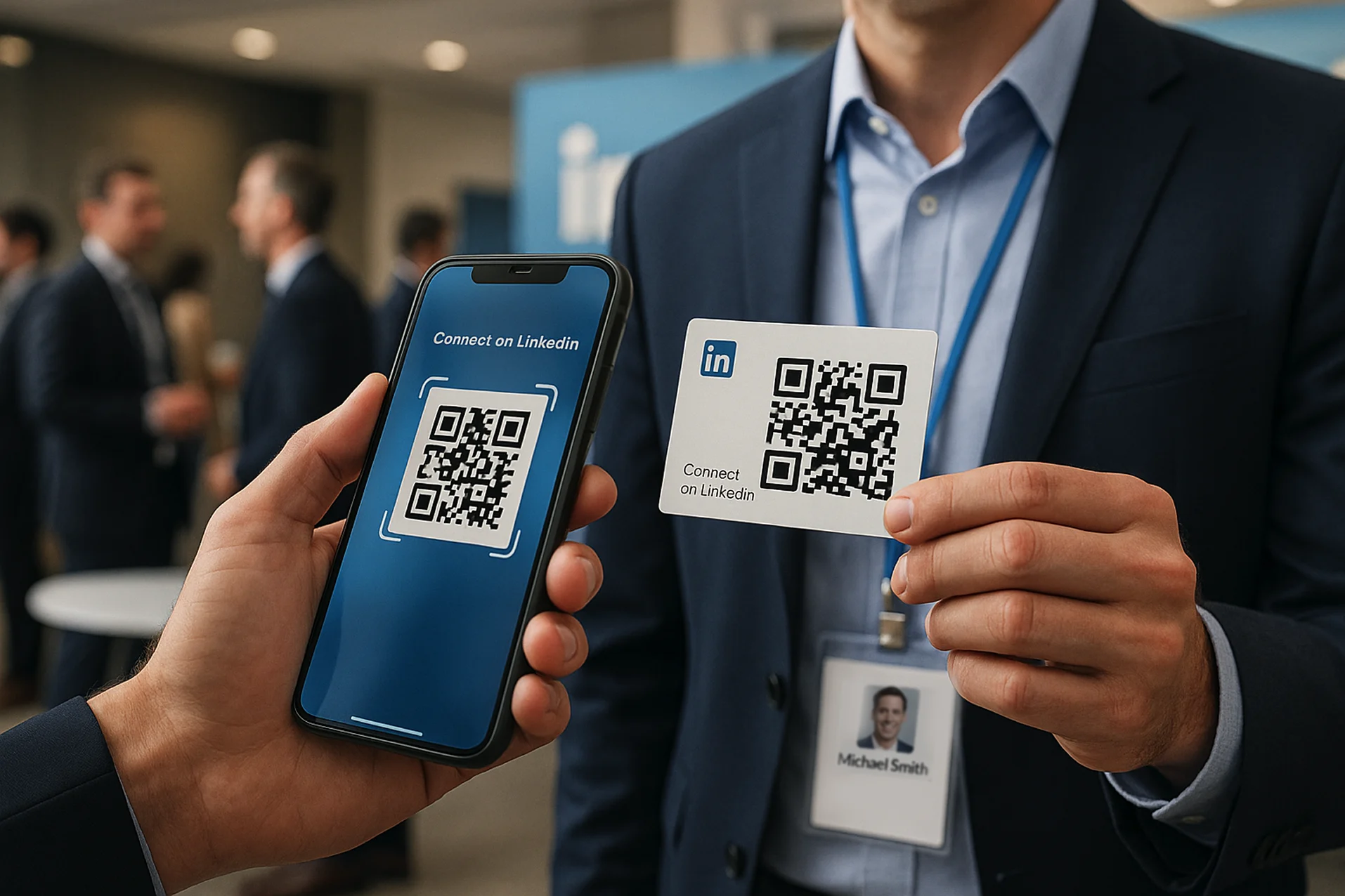 LinkedIn QR Codes on Business Cards
