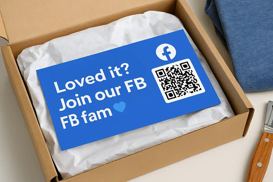Marketing сard with QR сode