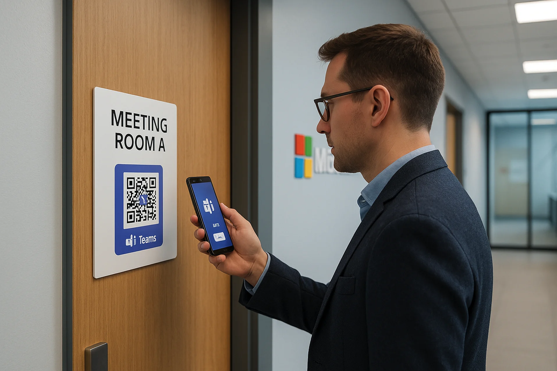 Microsoft Teams QR Code on Meeting Room Doors
