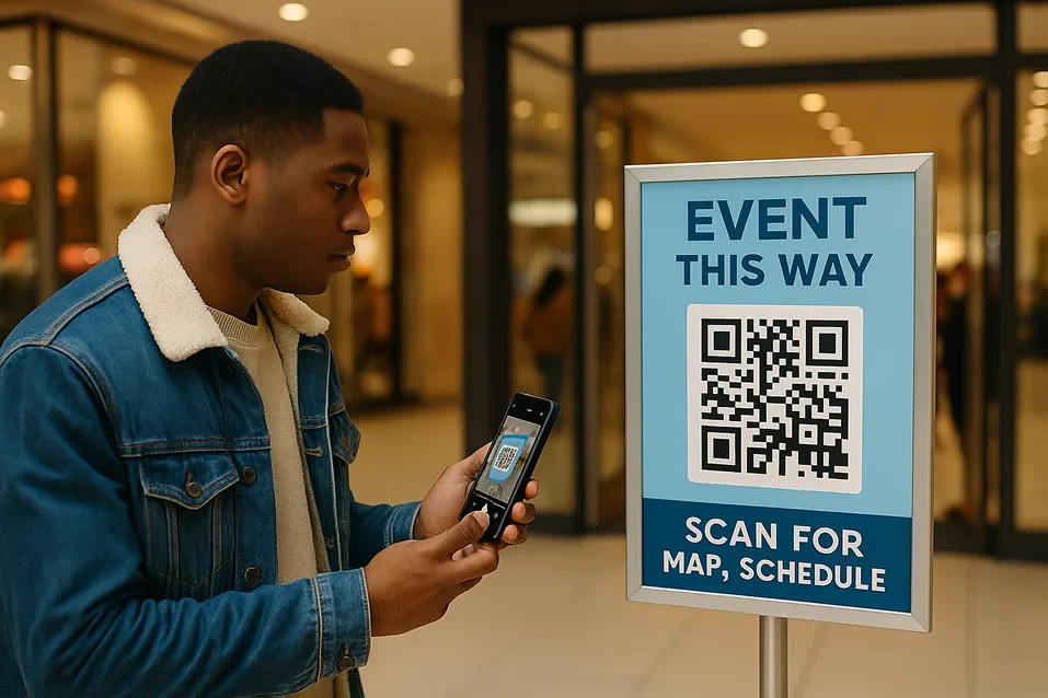 Eventbrite QR Code at the Entrance