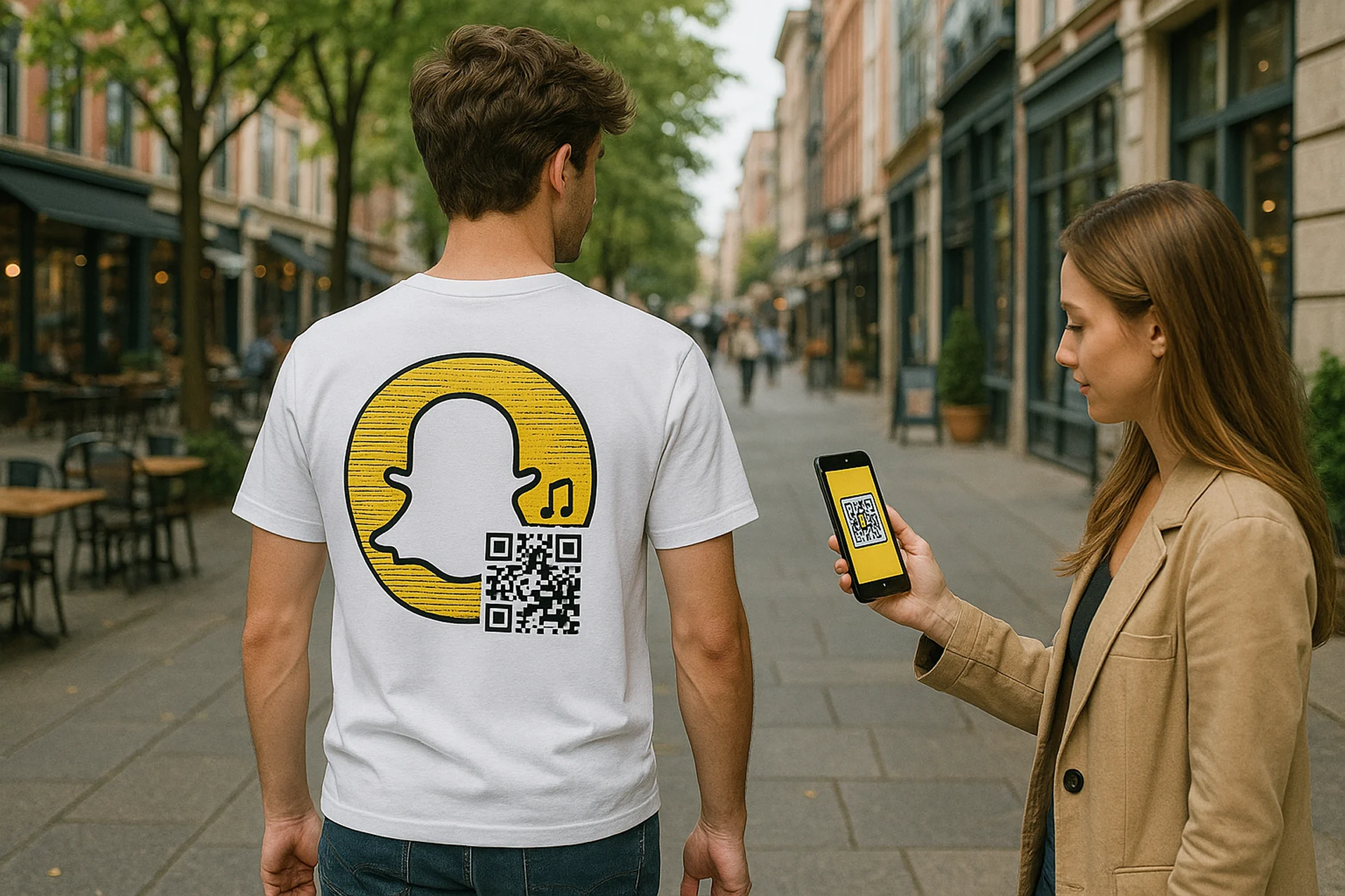 Snapchat QR Code on Merchandise