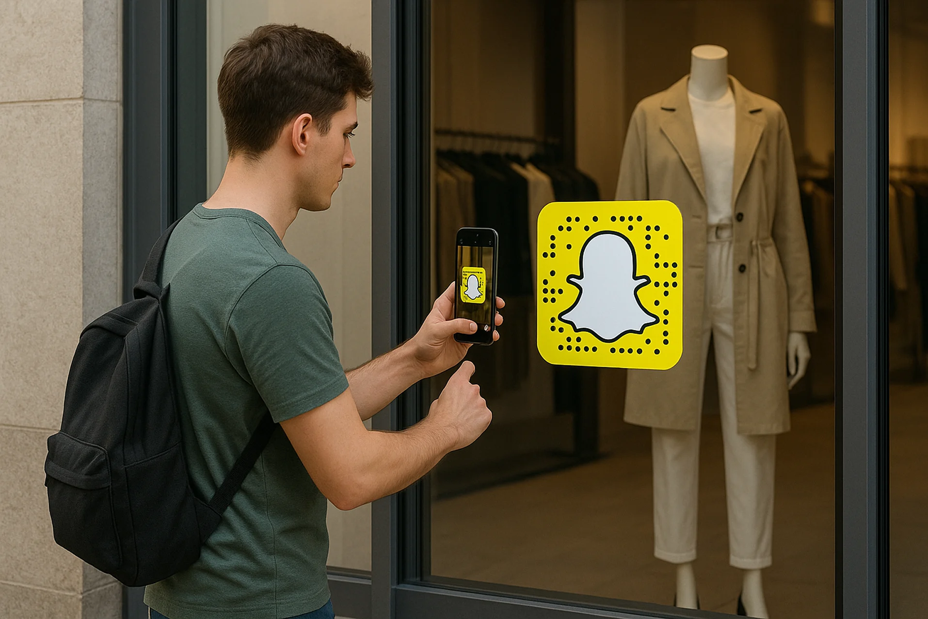 Snapchat QR Code on Storefronts