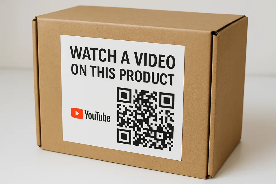 YouTube QR Code on a Product Box