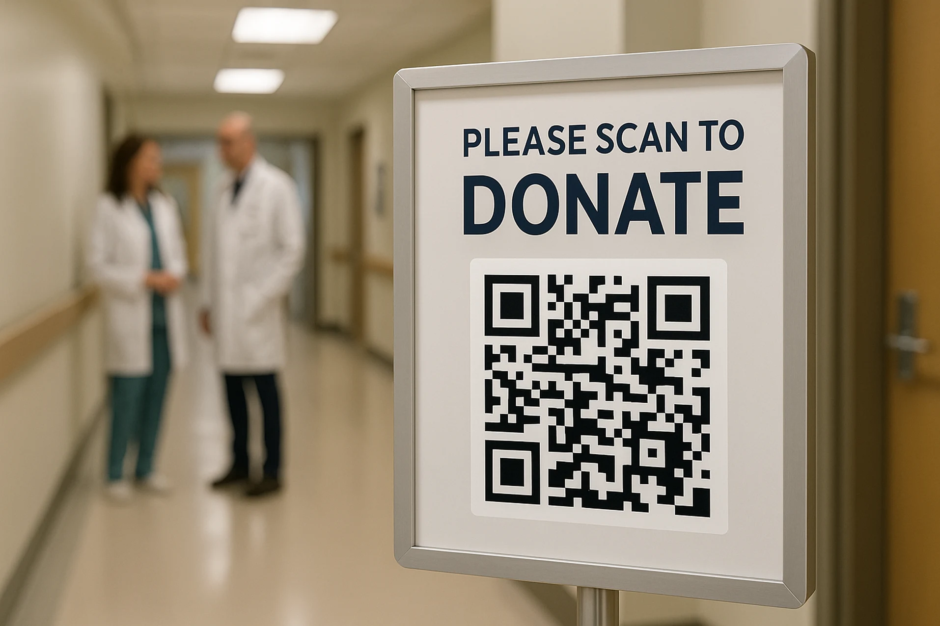 QR code for contactless donations