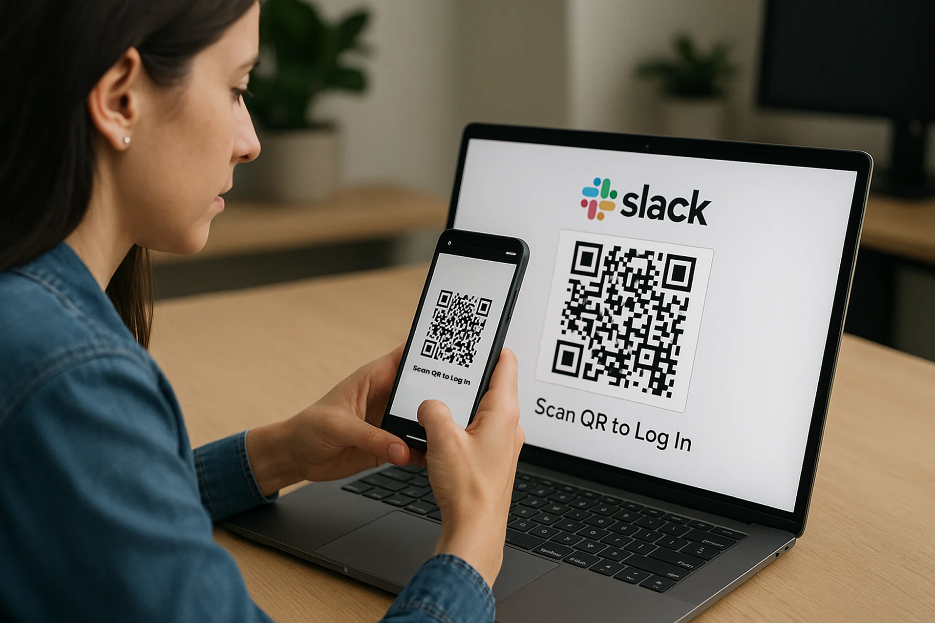 Slack QR code in emails