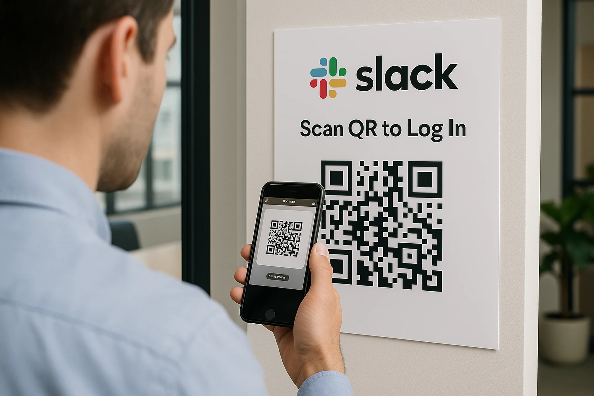 Slack QR codes on posters
