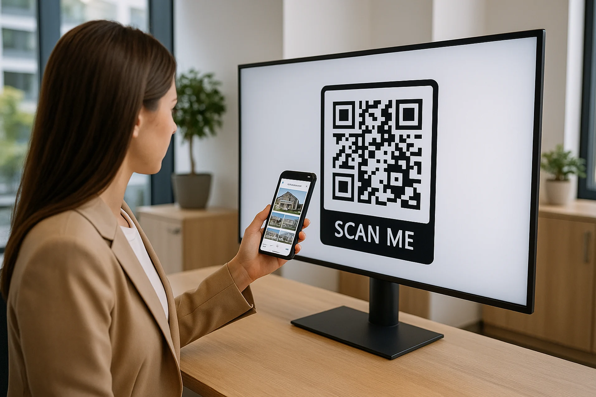 Real Estate QR Code Shared Digitally