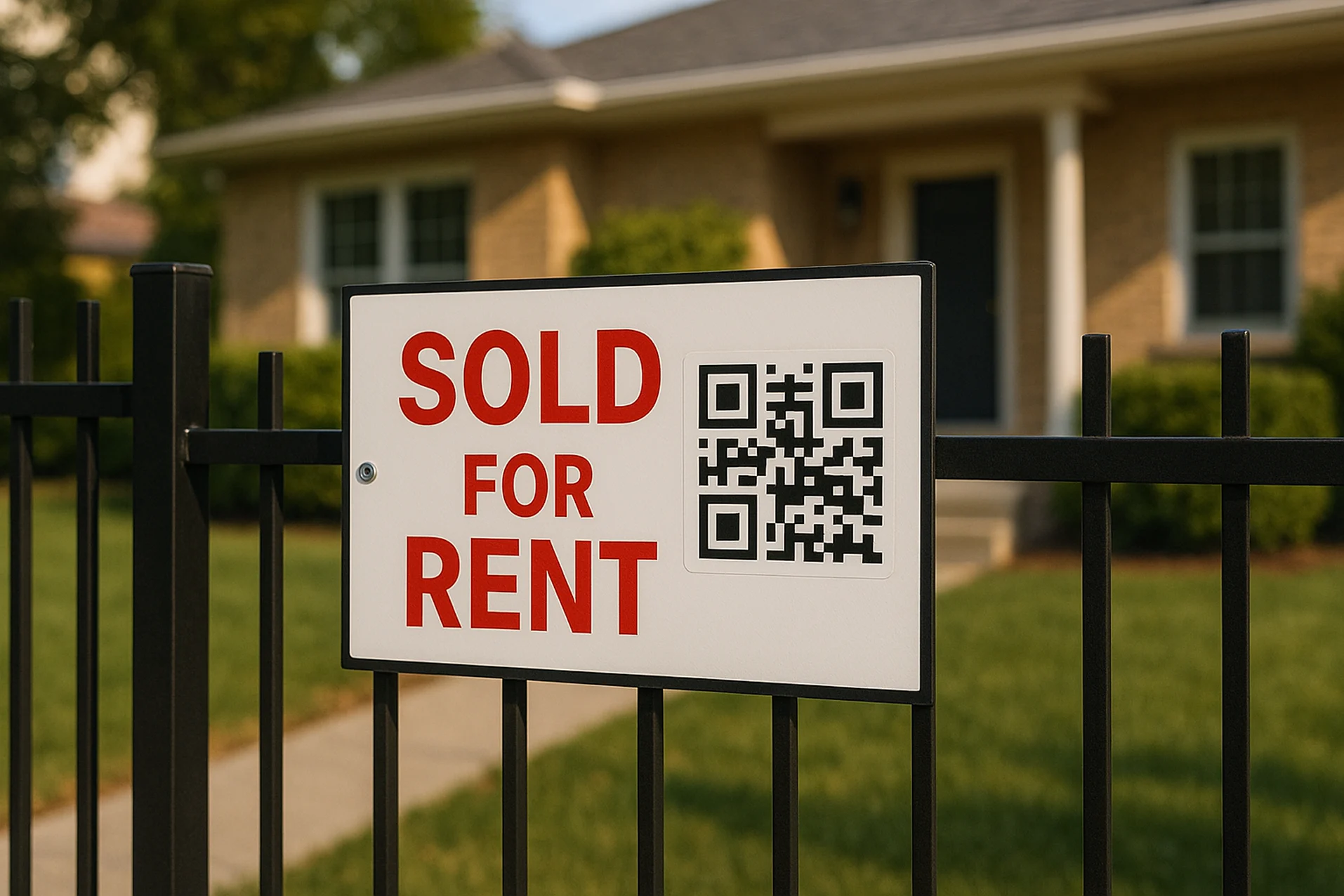 Real Estate Sign with QR Code