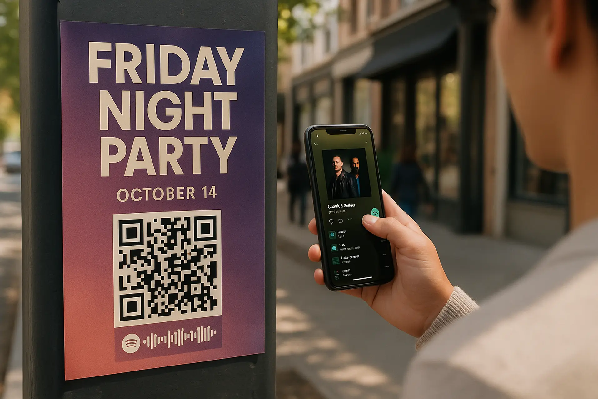 Spotify QR code for Posters