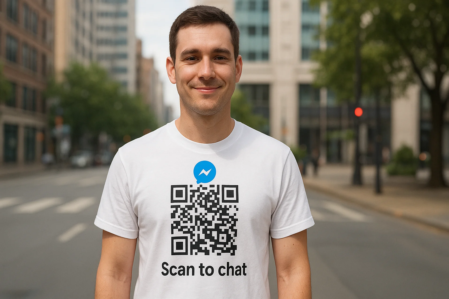 Wearable Facebook Messenger QR Code