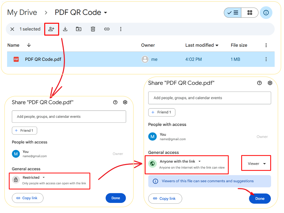 Adjust the Privacy Settings on Google Drive