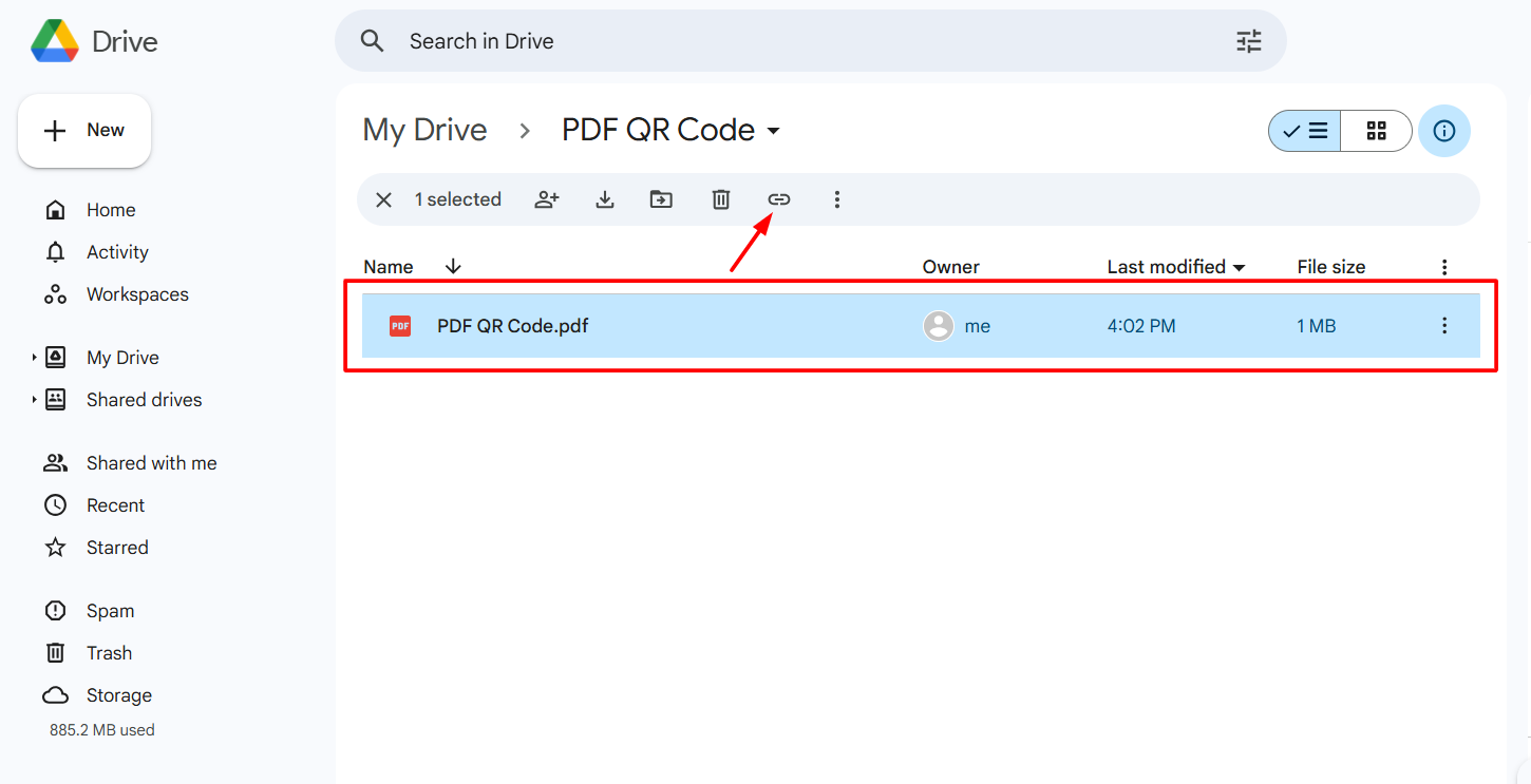 Copy link to PDF file on Google Drive