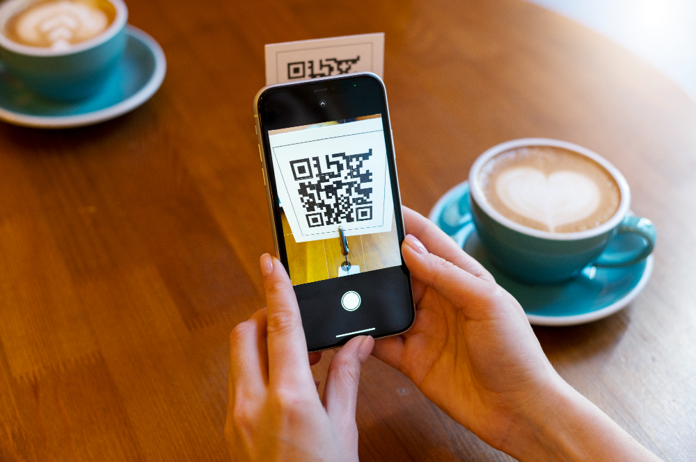 qr code for facebook in restaurant