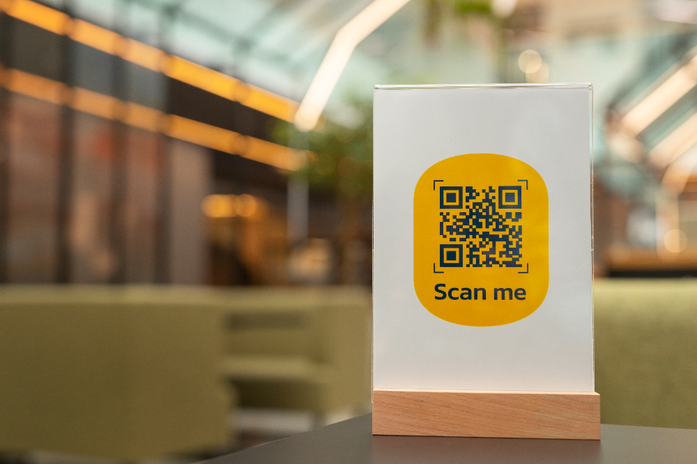 qr code use for facebook page in retail